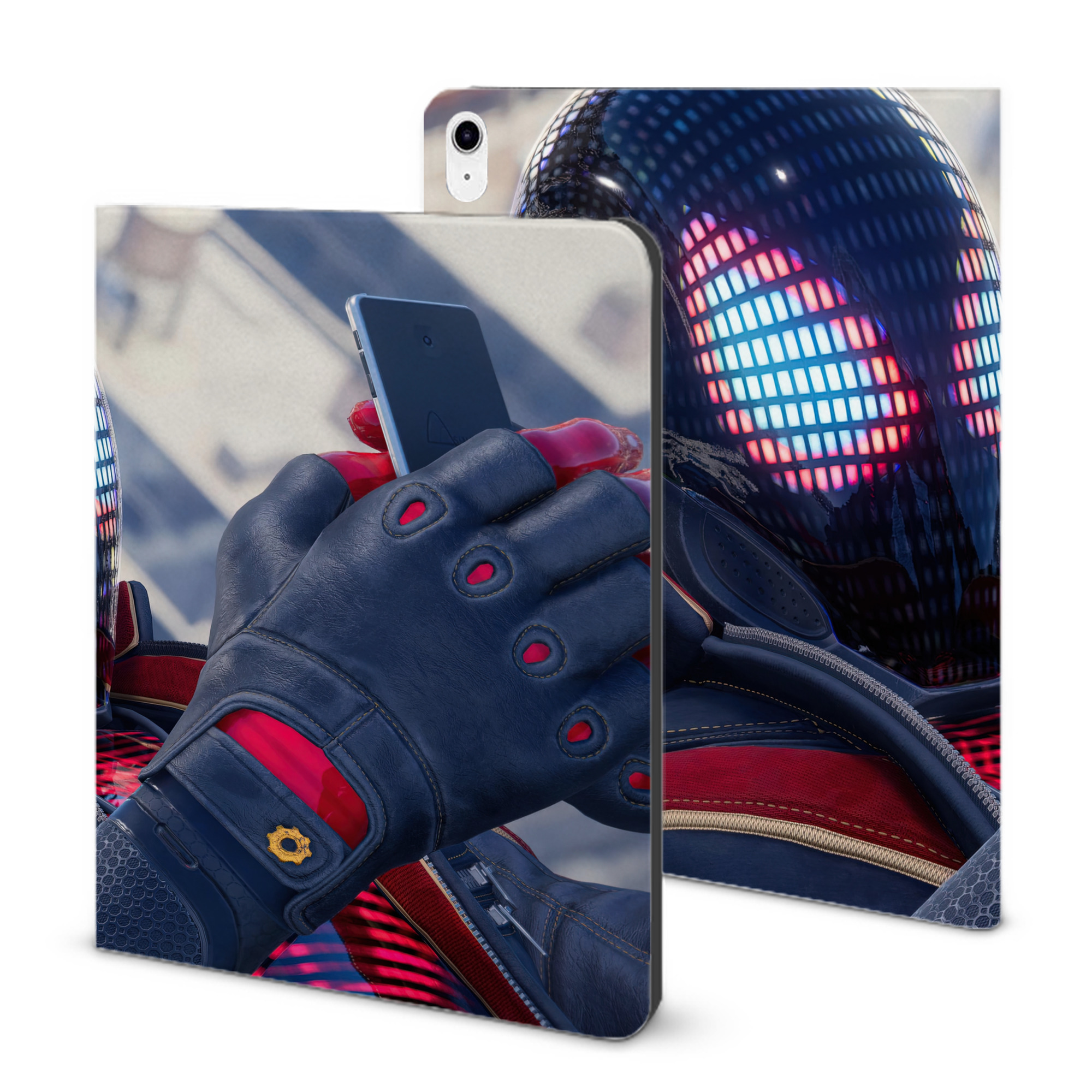 （画像用） Spider Man スパイダーマン IPad ケース ブック型 PUレザー TPU 耐衝撃 軽量 薄型 ペン収納なし 全面保護 IPad 各モデル対応